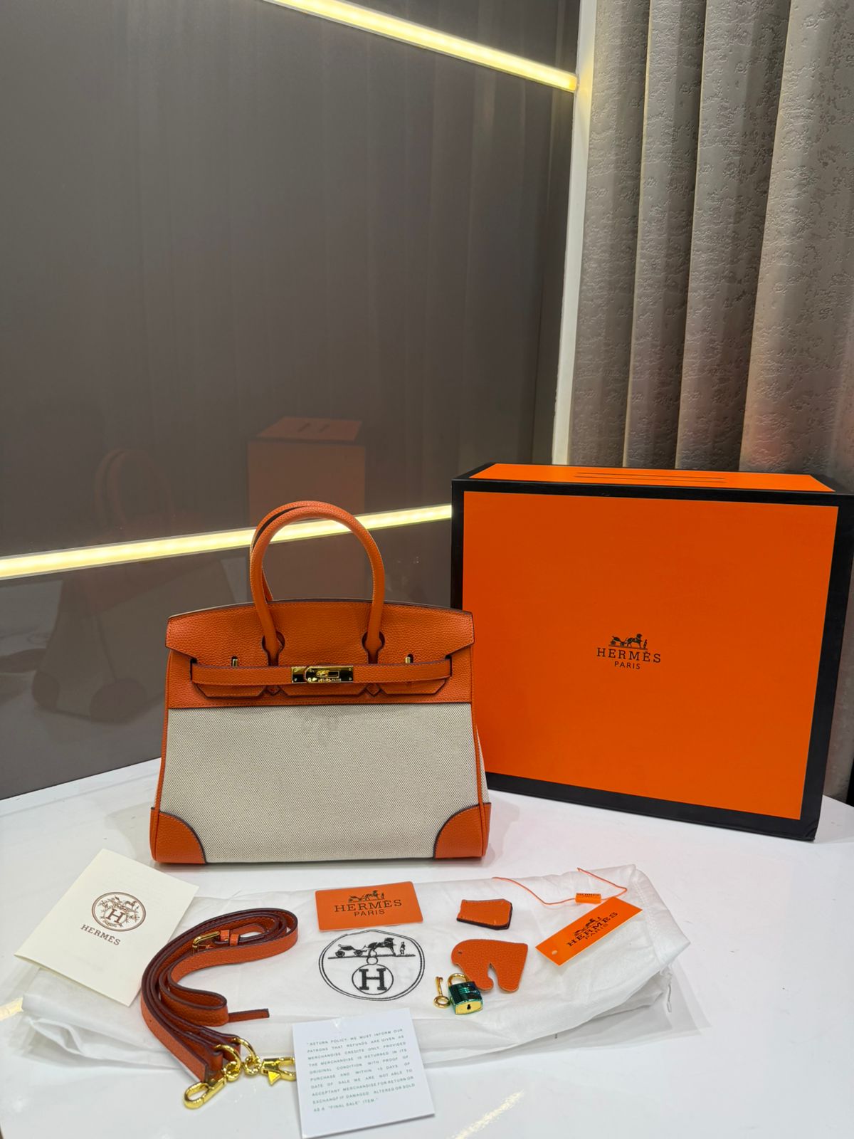HERMES BIRKIN 30 ORANGE HANDBAG