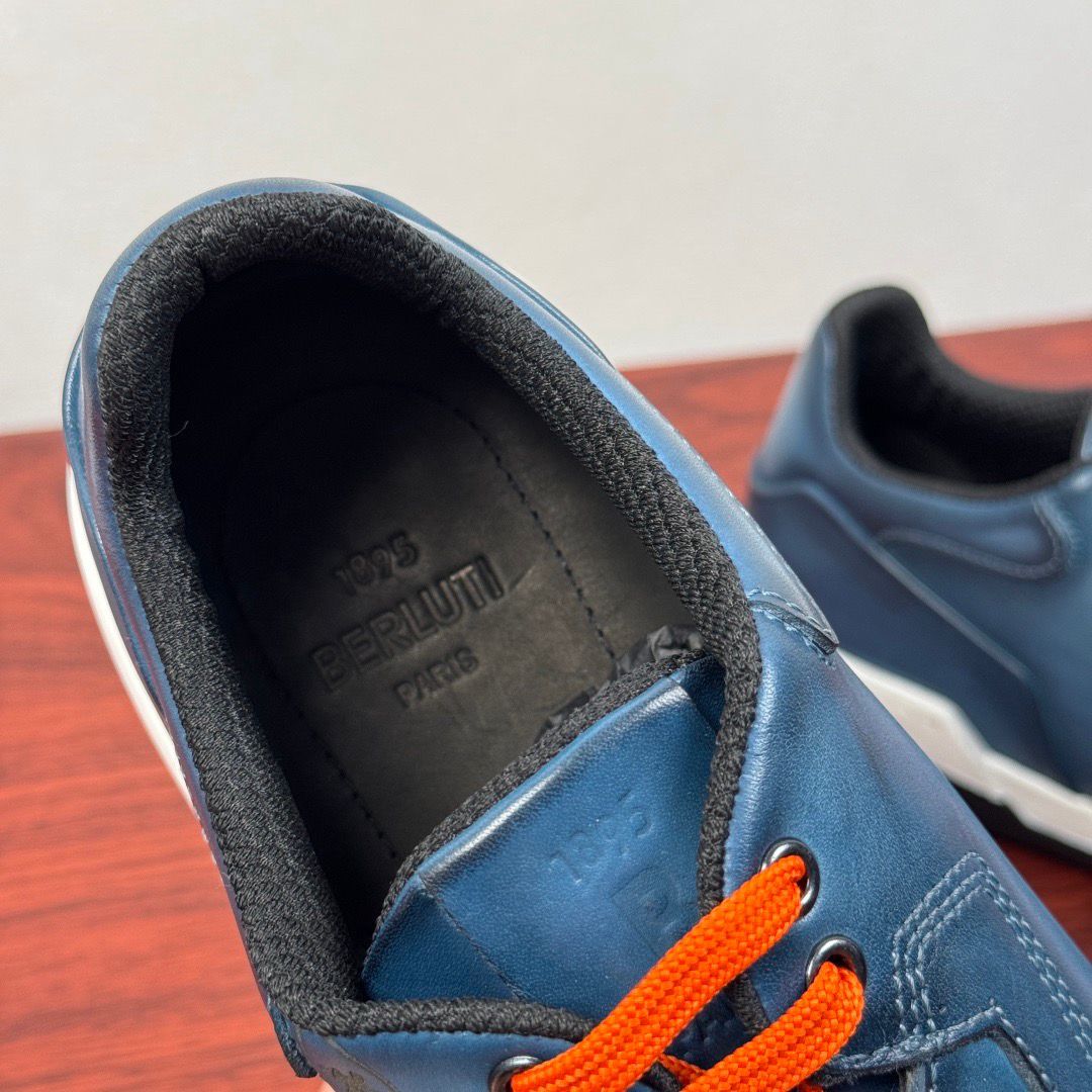BERLUTI 👟 SHOES Urban Steel Orange Lace Sneakers
