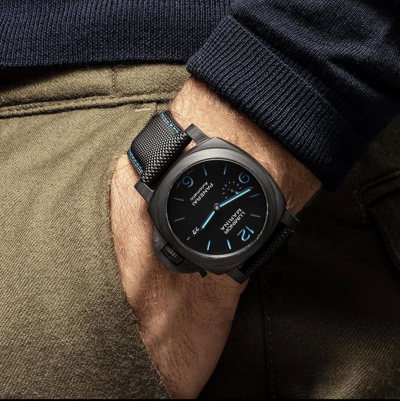 Black Phantom Blue Luminor Watch