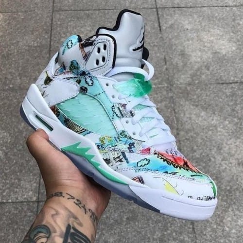 Jordan Retro 5 Wings (Glow In Dark+Reflective)