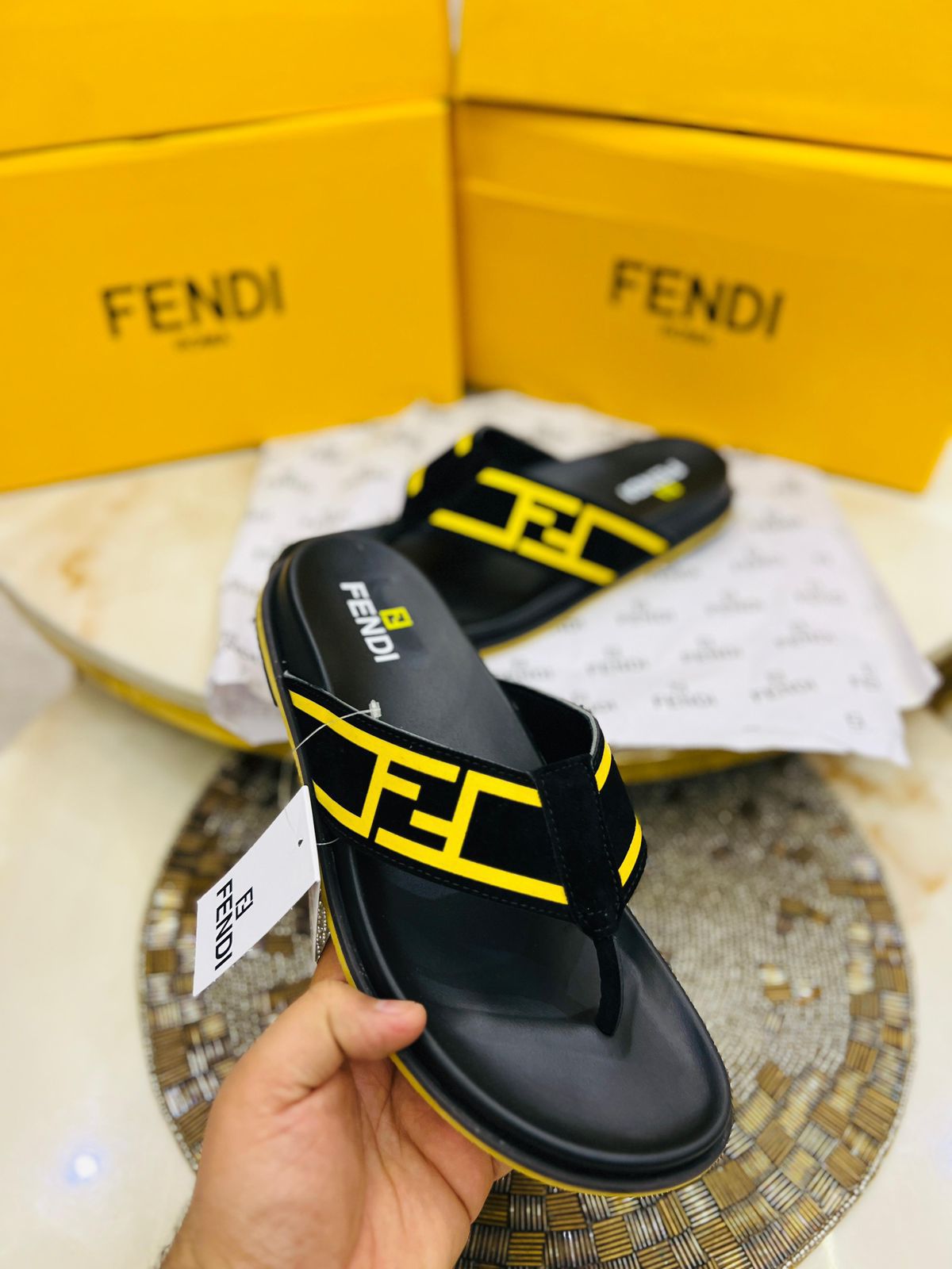 Fendi Luxe Logo Comfort Flip Flops