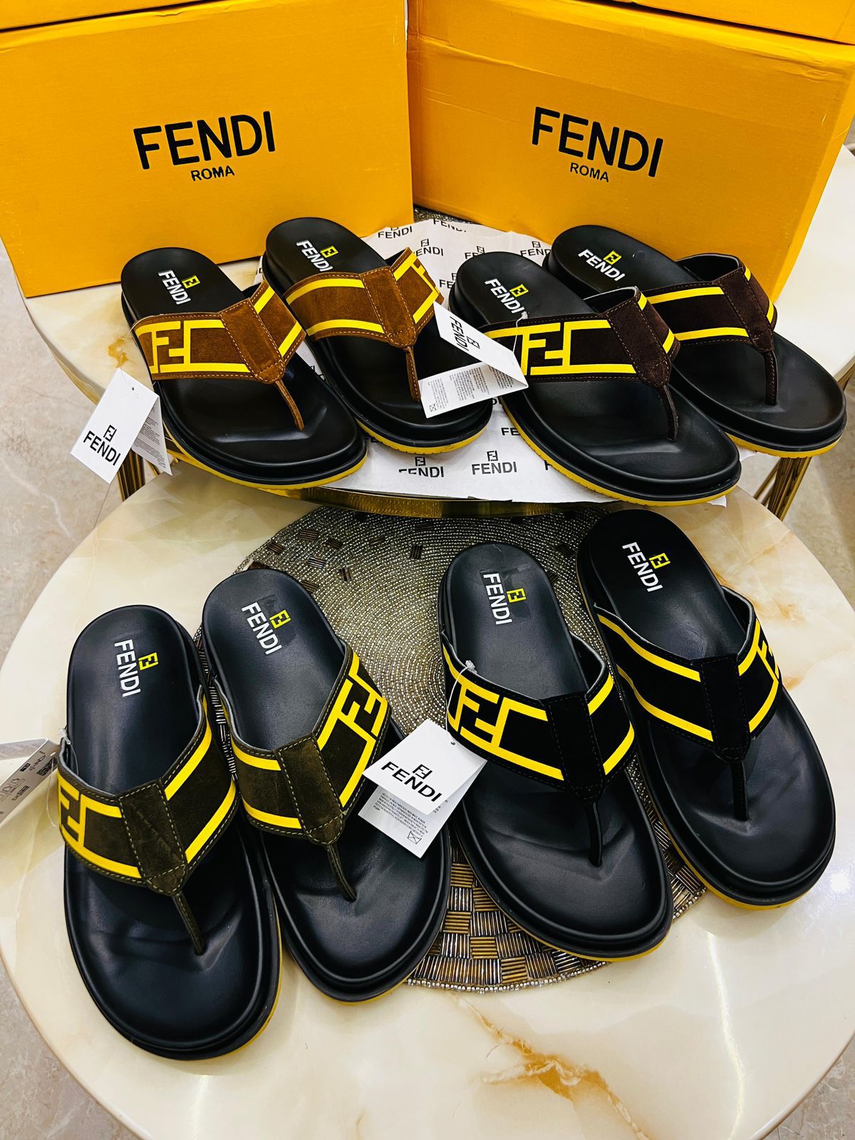 Fendi Luxe Logo Comfort Flip Flops