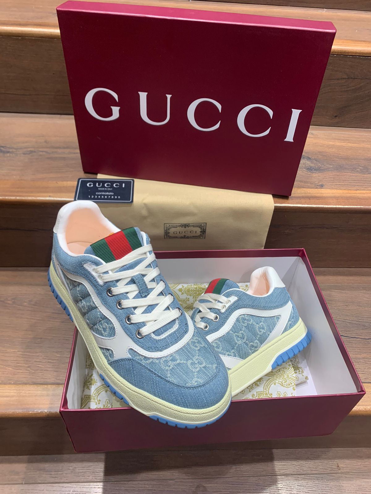 GUCCI REWEB DENIM PREMIUM SNEAKER