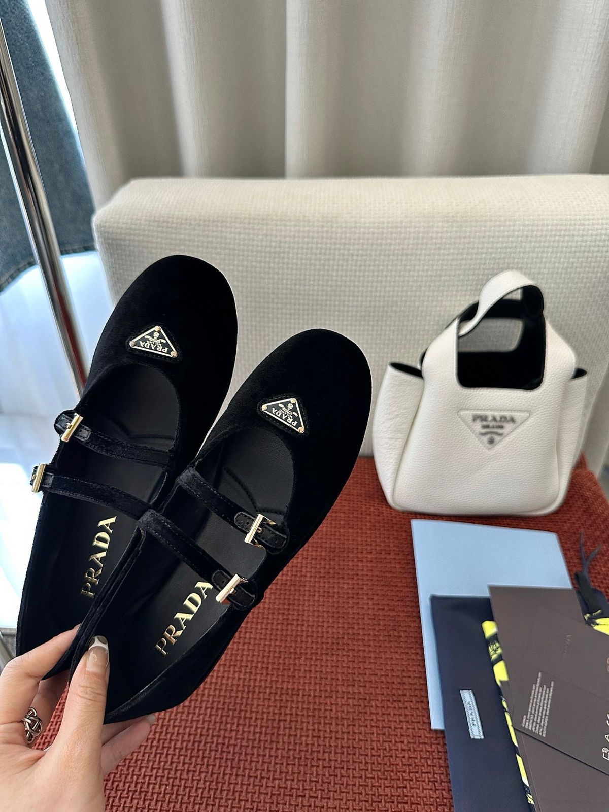 Prada Women's Velvet Ballerinas
