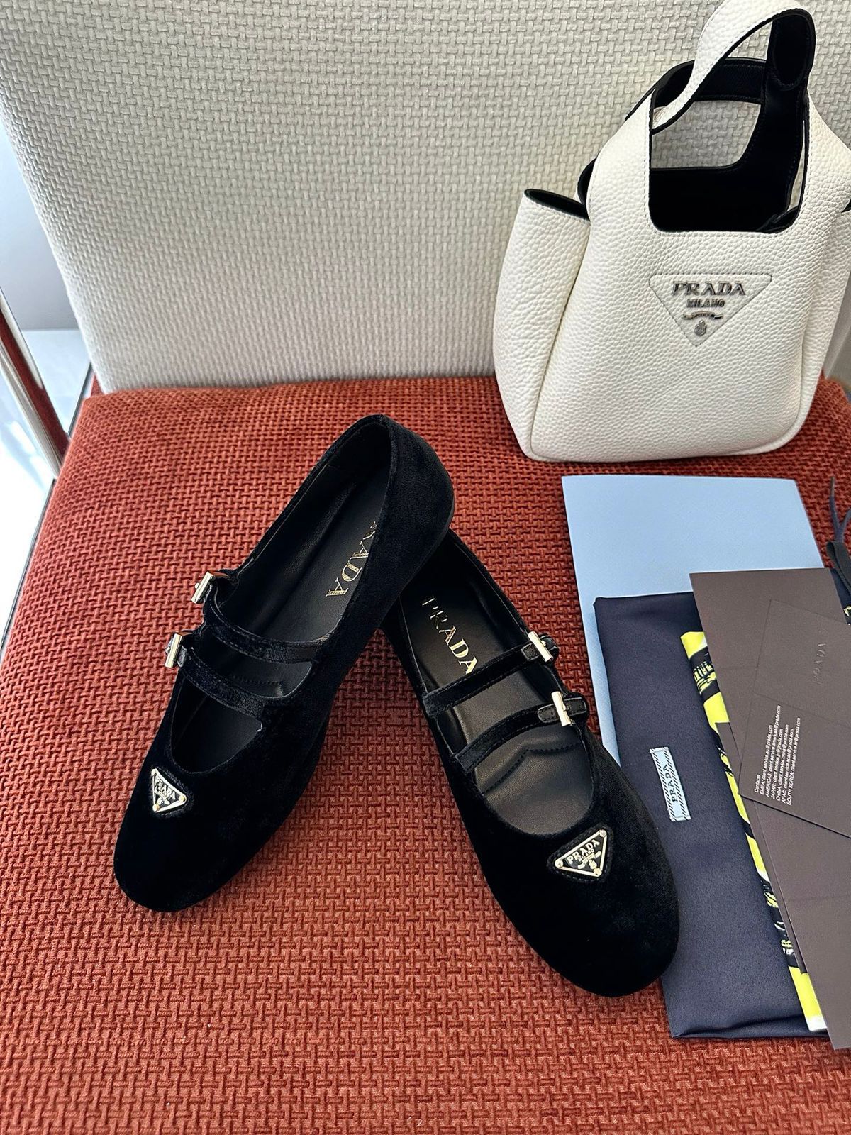 Prada Women's Velvet Ballerinas
