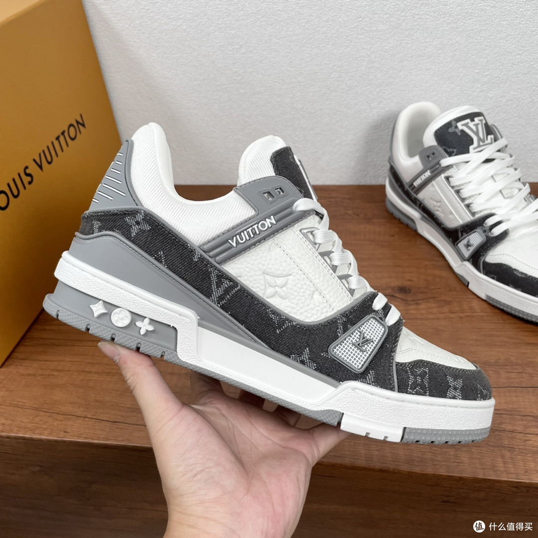 Louis Vuitton Trainer Monogram White Black-grey Denim